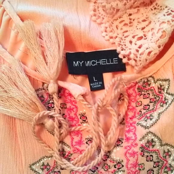 My Michelle Rayon mini Dress sz L - Picture 6 of 6